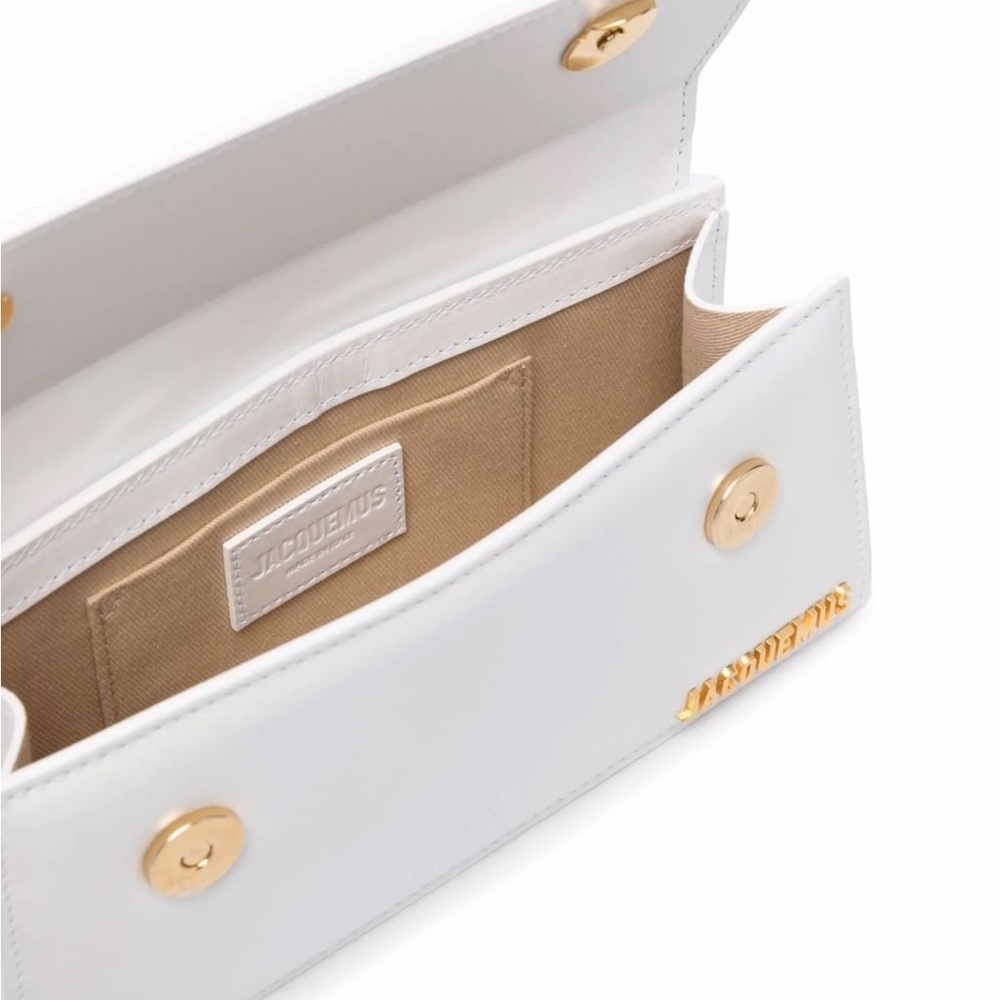 Jacquemus White Mini Bag with Gold Logo - Picture 2 of 8